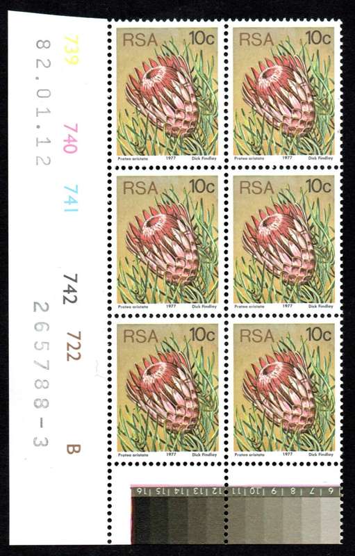 RSA 1982/01/12 3rd Definitive issue 10c Control Blocks Pane B