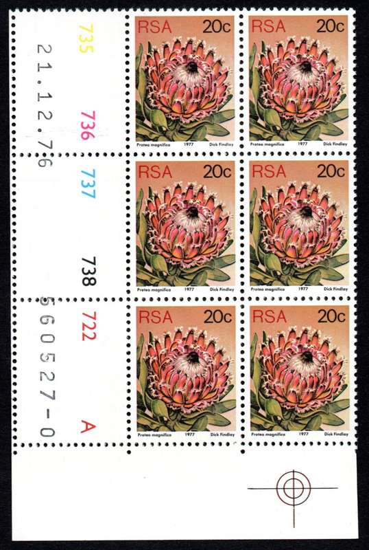 RSA 1976/12/21 3rd Definitive issue 20c Control Blocks Pane A