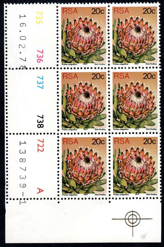 RSA 1978/02/16 3rd Definitive issue 20c Control Blocks Pane A