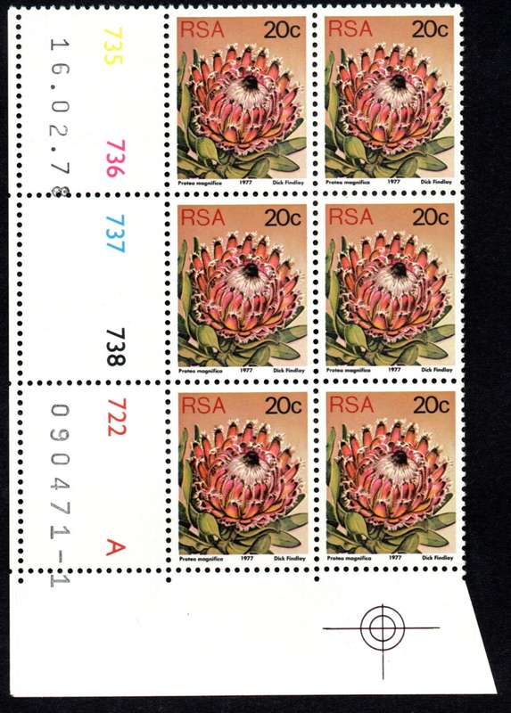 RSA 1978/02/16 3rd Definitive issue 20c Control Blocks Pane A