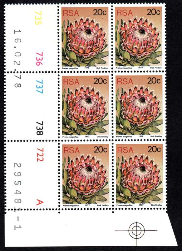 RSA 1978/02/16 3rd Definitive issue 20c Control Blocks Pane A