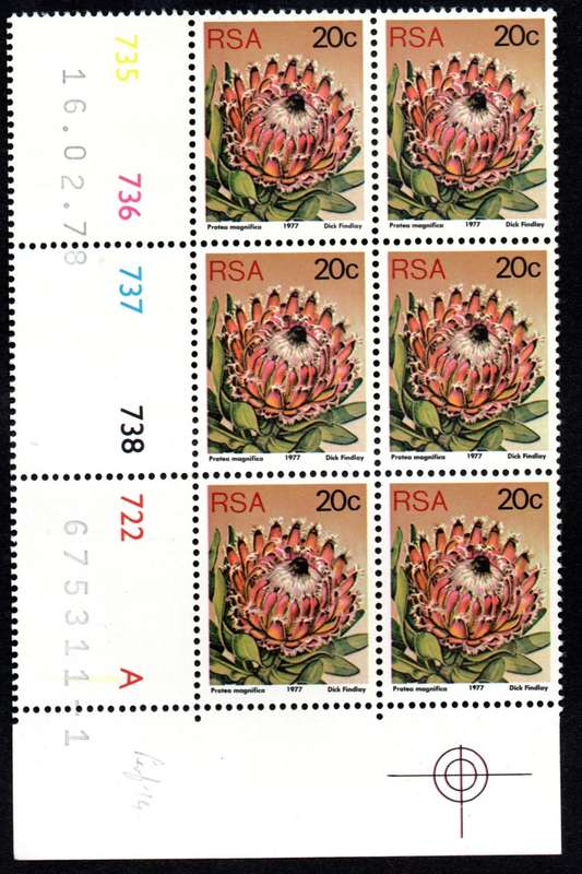 RSA 1978/02/16 3rd Definitive issue 20c Control Blocks Pane A