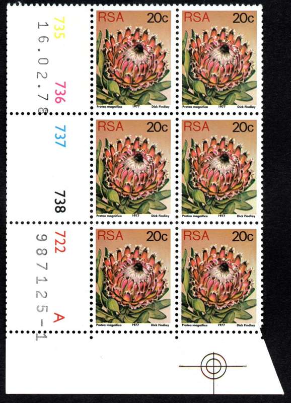 RSA 1978/02/16 3rd Definitive issue 20c Control Blocks Pane A
