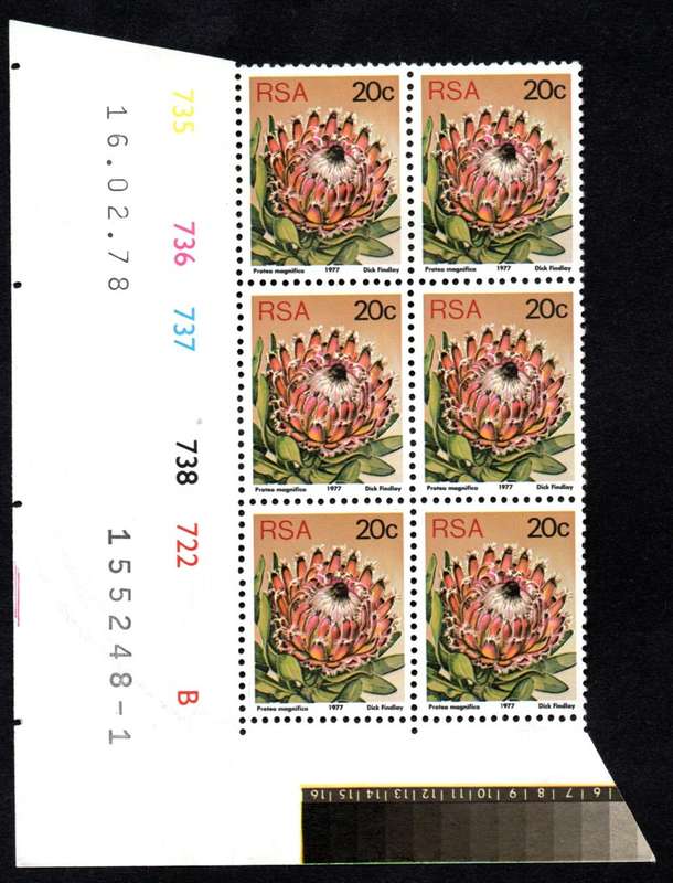 RSA 1978/02/16 3rd Definitive issue 20c Control Blocks Pane B