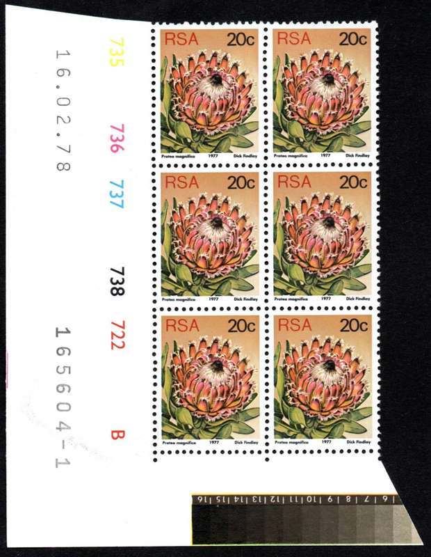 RSA 1978/02/16 3rd Definitive issue 20c Control Blocks Pane B