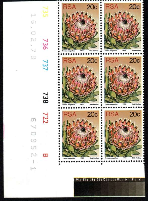 RSA 1978/02/16 3rd Definitive issue 20c Control Blocks Pane B