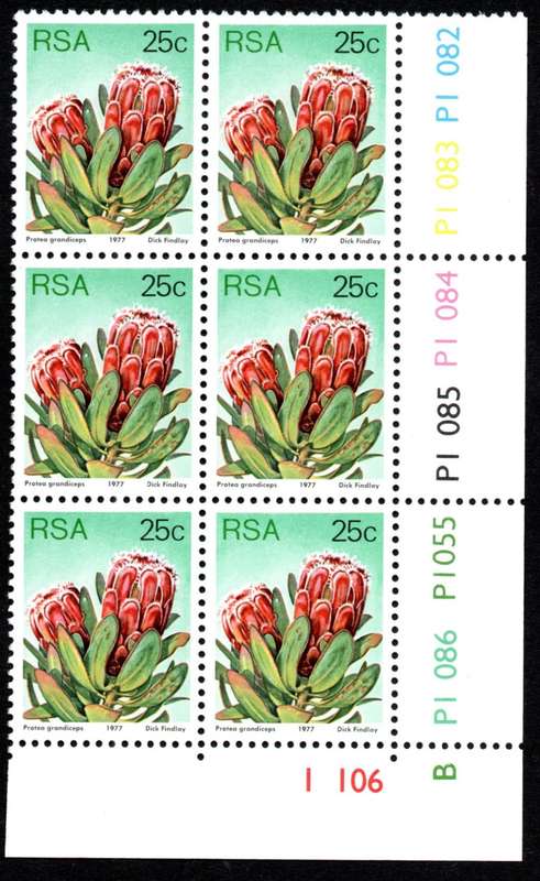RSA 3rd Definitive issue 25c Control Blocks Pane B