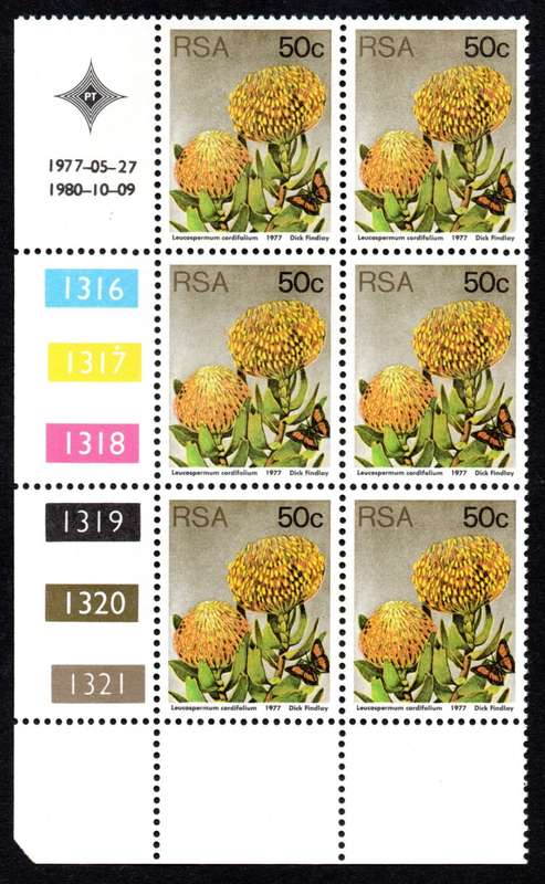 RSA 1977/05/27 & 1980/10/09 3rd Definitive issue 50c Control Blocks
