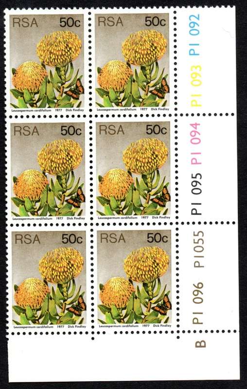 RSA 3rd Definitive issue 50c Control Blocks Pane B