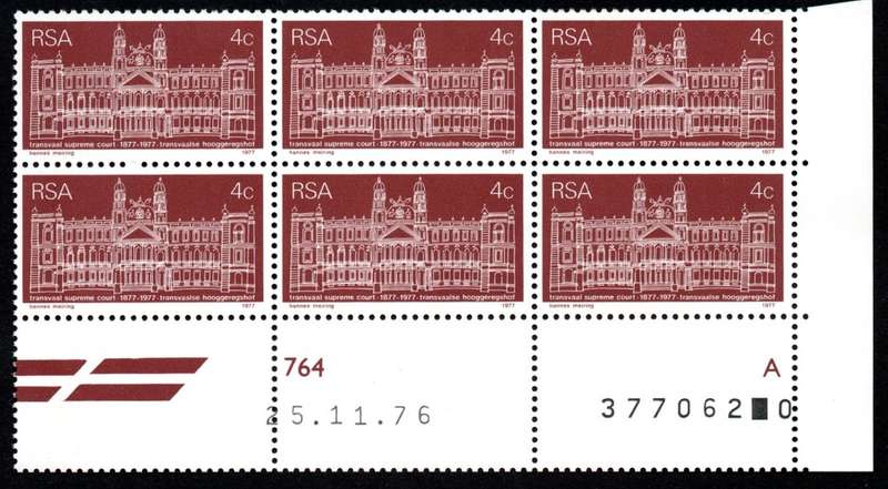 RSA 1976/11/25 Centenary of Transvaal Supreme Court Control Blocks A