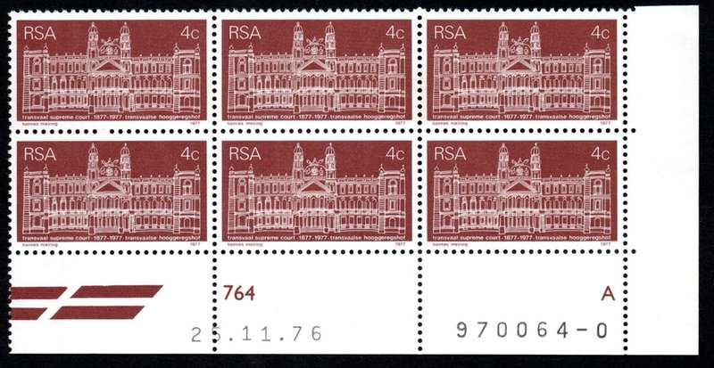 RSA 1976/11/25 Centenary of Transvaal Supreme Court Control Blocks A
