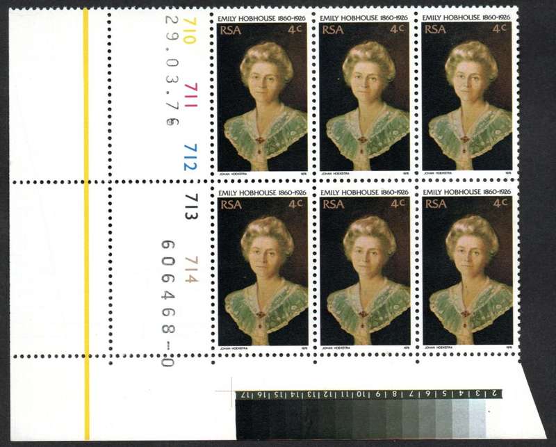 RSA 1976/03/29 50th Death Anniversary of Emily Hobhouse Control Blocks