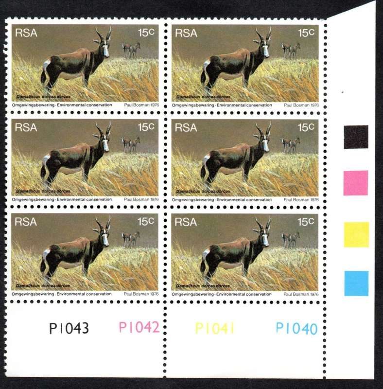 RSA 1976/02/16 World Environmental and Nature Conservation Year 15c Control Blocks