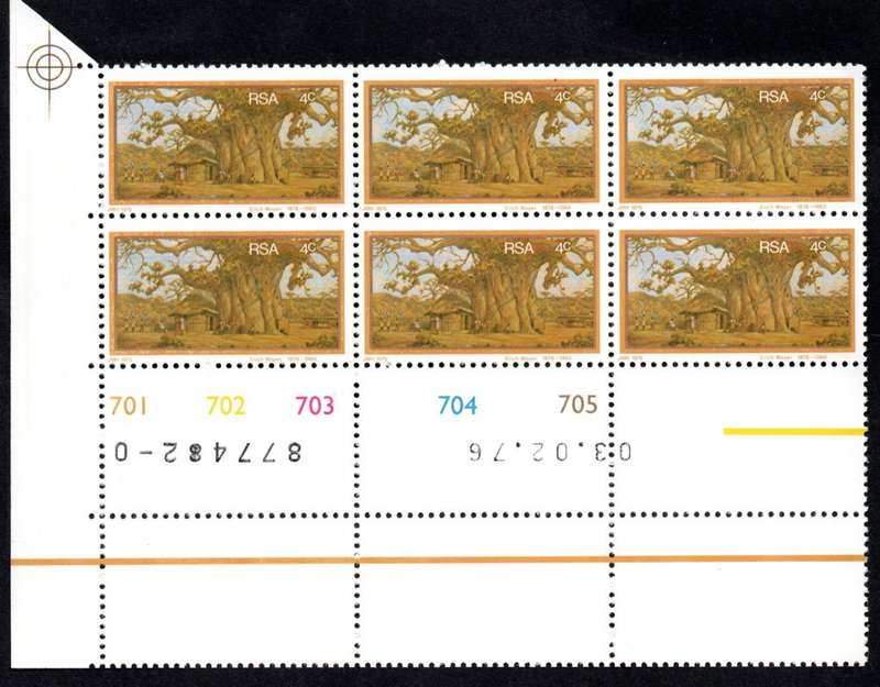 RSA 1976/02/03 Birth Centenary of Erich Mayer 4c Control Blocks