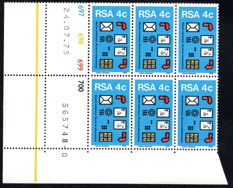 RSA 1975/07/24 Postal Mechanisation Sorting Control Blocks