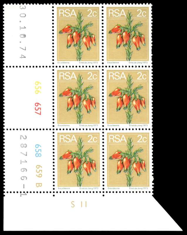 RSA 1974/10/30 2nd Definitive issue 2c Control Blocks Pane B