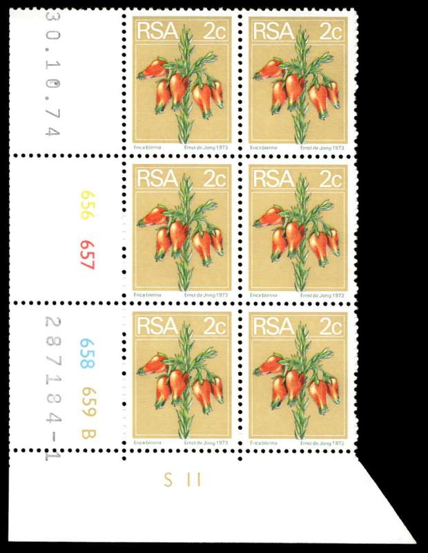 RSA 1974/10/30 2nd Definitive issue 2c Control Blocks Pane B