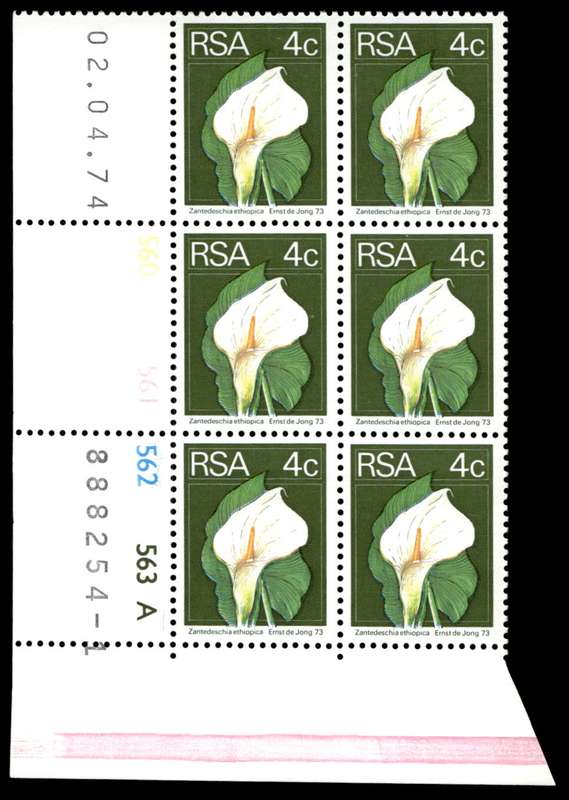 RSA 1974/04/02 2nd Definitive issue 4c Control Blocks Pane A