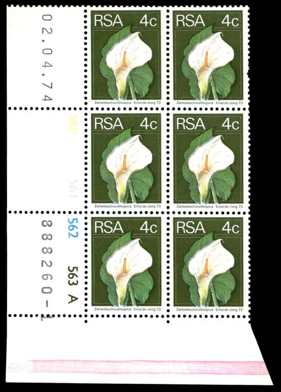 RSA 1974/04/02 2nd Definitive issue 4c Control Blocks Pane A