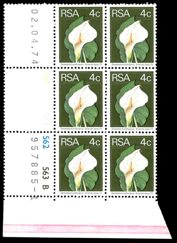 RSA 1974/04/02 2nd Definitive issue 4c Control Blocks Pane B