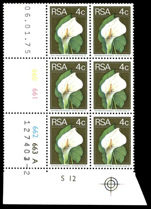 RSA 1975/01/06 2nd Definitive issue 4c Control Blocks Pane A