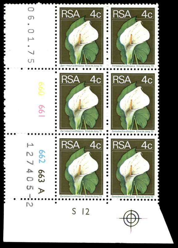 RSA 1975/01/06 2nd Definitive issue 4c Control Blocks Pane A