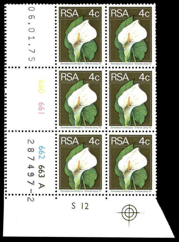 RSA 1975/01/06 2nd Definitive issue 4c Control Blocks Pane A