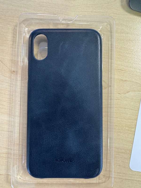 Apple iPhone X Leather Case (Denim Blue) - Never Used