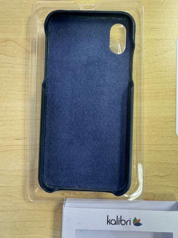 Apple iPhone X Leather Case (Denim Blue) - Never Used