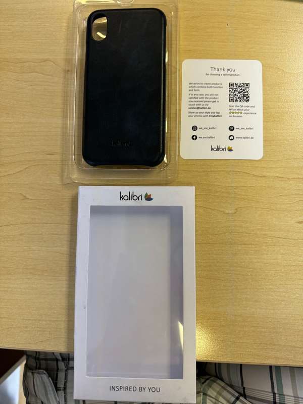 Apple iPhone X Leather Case (Denim Blue) - Never Used