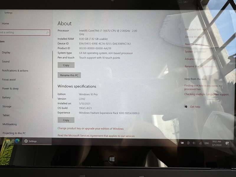 Lenovo ThinkPad Helix Laptop 29.5 cm (11.6`) Touch screen Full HD Intel® Core i7 i7-3667U 8 GB DDR3