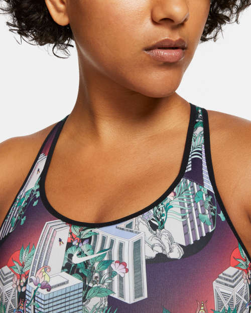 Nike Impact Women`s High-support Non-padded Printed Sports Bra CK1946-073 - Size Small