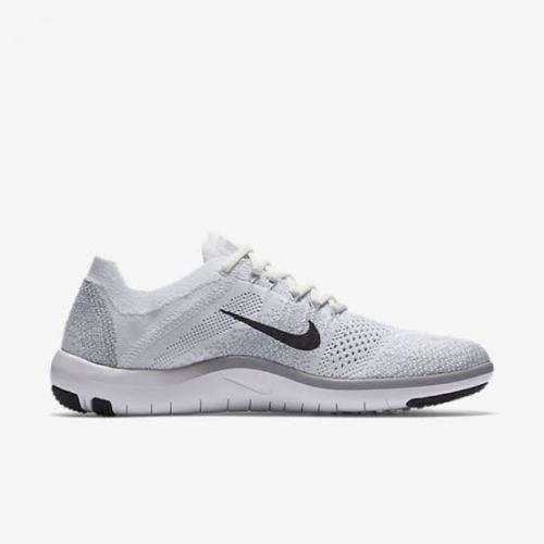 Nike Free Focus Flyknit 2 Women`s Running Shoes 880630-100 White/Wolf Grey/Black - Size 4.5