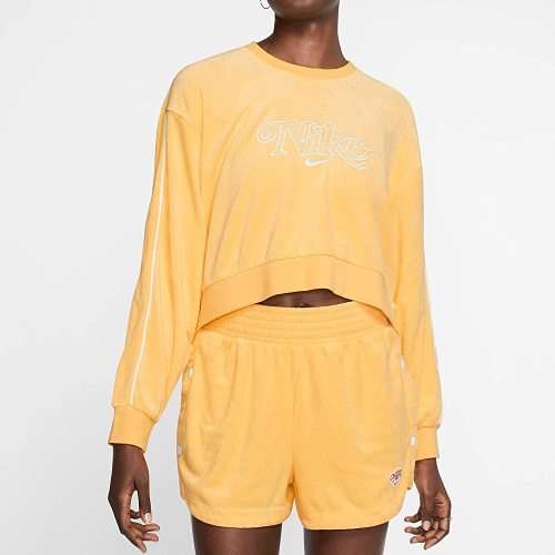 Women`s Nike Sportswear Reteo Femme Crew Terry Yellow CJ2485-795