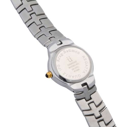 Krug Baumen Regatta 4 Diamond White Dial Two Tone Strap 2614DL