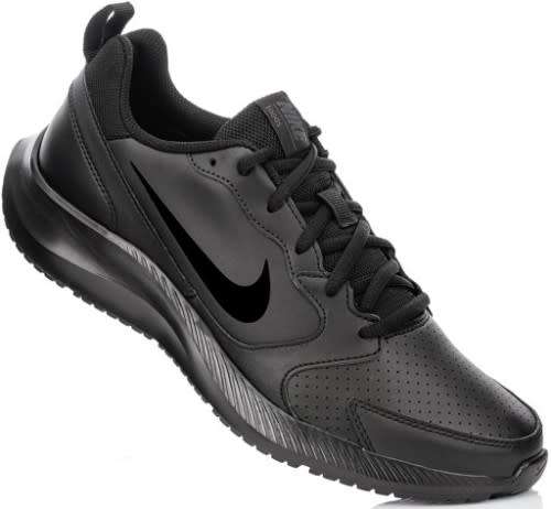 Men`s Nike Todos Authentic Leather Casual Shoes Black BQ3198-001 - Size 7