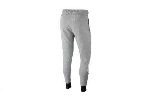 Men`s Nike Sportswear Big Swoosh Track Pants Grey/White/Black BQ6467-063 - Size Medium