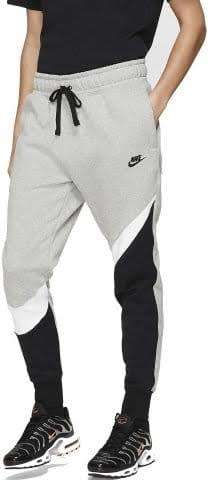 Men`s Nike Sportswear Big Swoosh Track Pants Grey/White/Black BQ6467-063 - Size Medium