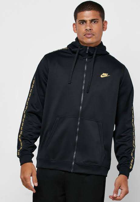 Men`s Nike NSW Repeat Hoodie Black AR4911-011 - Size Medium