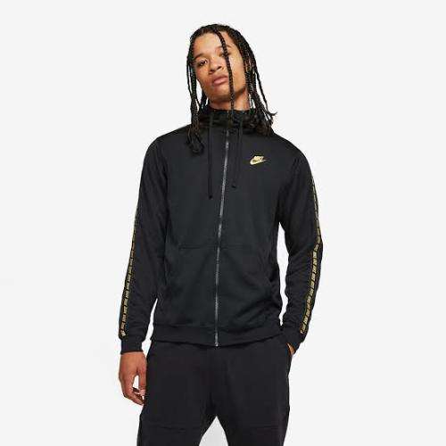 Men`s Nike NSW Repeat Hoodie Black AR4911-011 - Size Medium