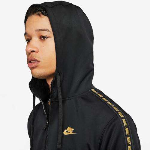 Men`s Nike NSW Repeat Hoodie Black AR4911-011 - Size Medium
