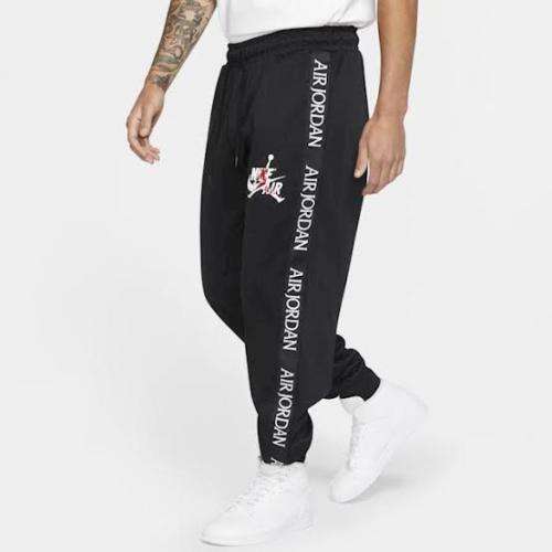 Men`s Nike Jordan Jumpman Classics Tricot Warm-up Pant Black CK2199-010 - Size Medium