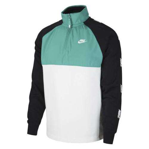 Men`s Nike Half Zip Track Jacket White/Green/Black CW5890-370 - Size Medium