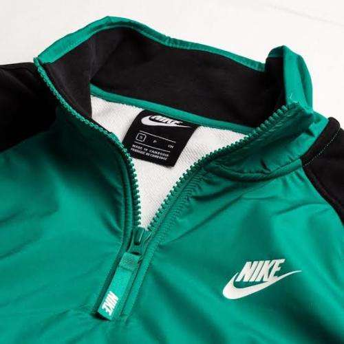 Men`s Nike Half Zip Track Jacket White/Green/Black CW5890-370 - Size Medium