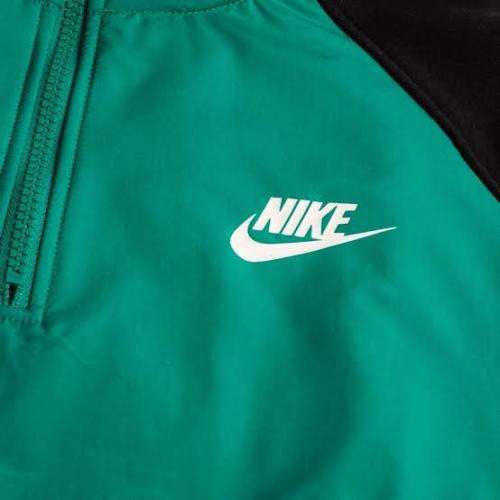 Men`s Nike Half Zip Track Jacket White/Green/Black CW5890-370 - Size Medium