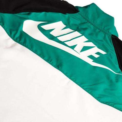 Men`s Nike Half Zip Track Jacket White/Green/Black CW5890-370 - Size Medium