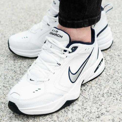 Men`s Nike Air Monarch IV Training Shoe White 4155445-102 - Size 7