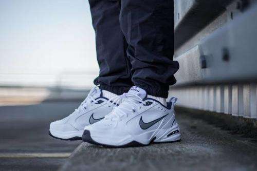 Men`s Nike Air Monarch IV Training Shoe White 4155445-102 - Size 7
