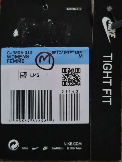 Nike Women`s Sportswear Swoosh Cropped Top Black CJ3805-010 - Size Medium