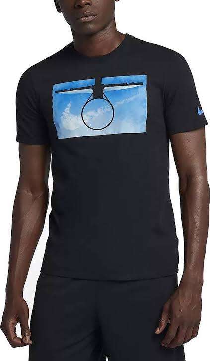 Men`s Nike Basketball Short Sleeve T-Shirts Black 923725-010 - Size Medium